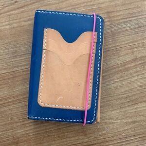 “Tough Old Boots” Blue and Tan Leather TN Wallet with Card Holder